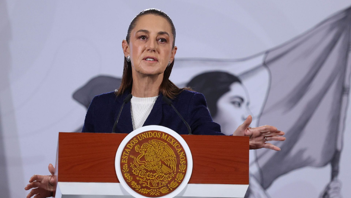 La Presidenta el 15 de diciembre en Palacio Nacional para su conferencia de prensa. | Cuartoscuro