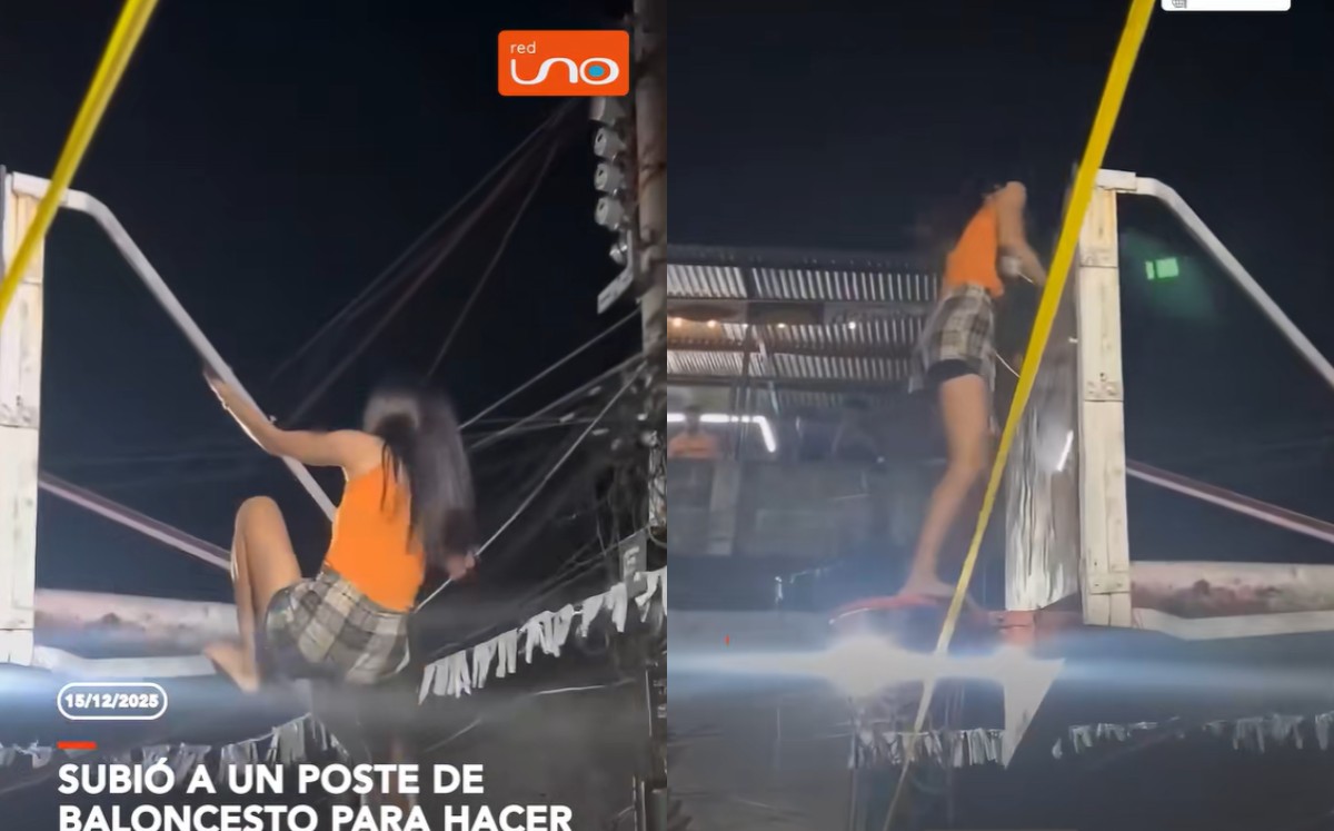'Perrear hasta el suelo', joven se cae de una cancha de básquetbol por hacer unos pasos de twerking | VIDEO