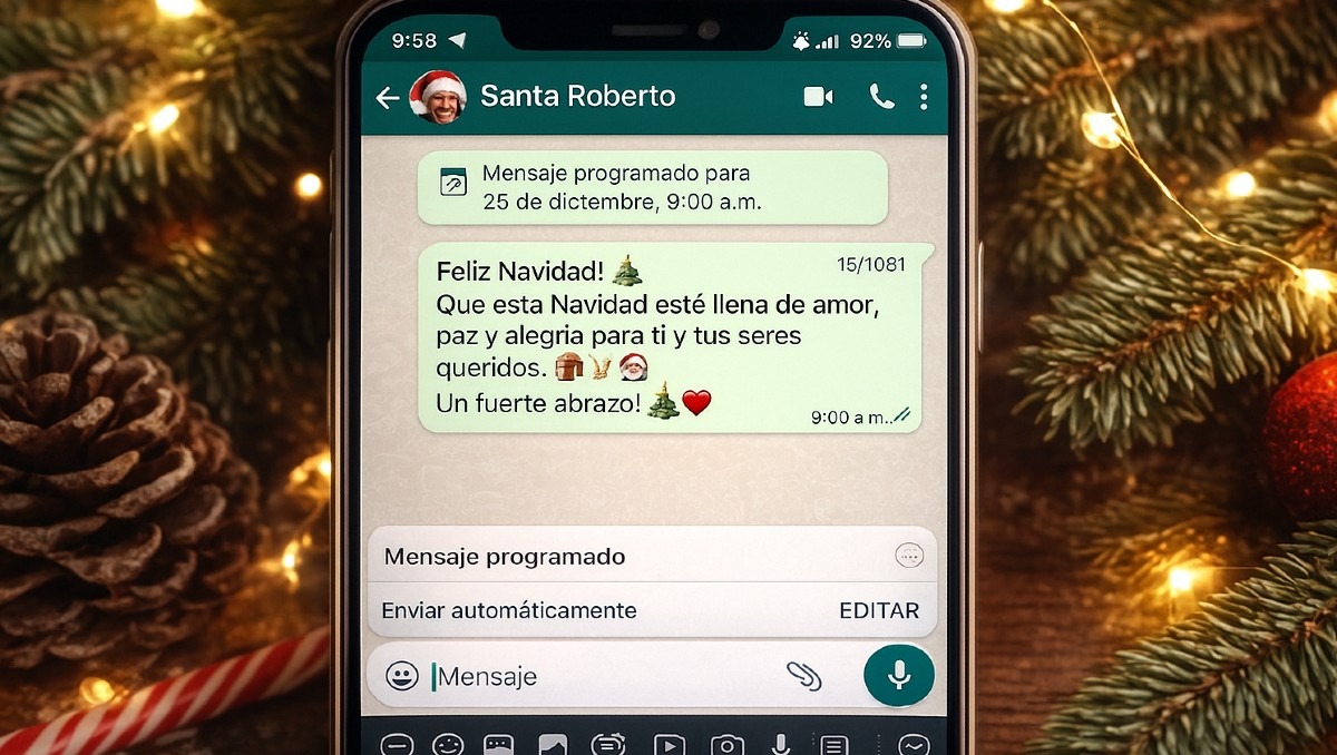 ¿No quieres olvidarte de felicitar a tus seres queridos? Así puedes programar mensajes navideños en WhatsApp | PASO a PASO