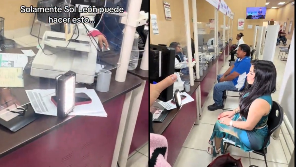 Sol León lleva sus propias lámparas al INE para su foto de la credencial para votar | VIDEO