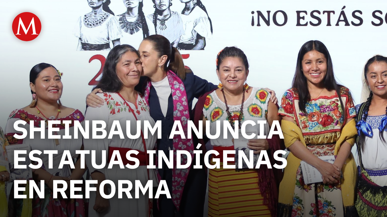 Se develarán 5 estatuas de mujeres indígenas en Paseo de la Reforma