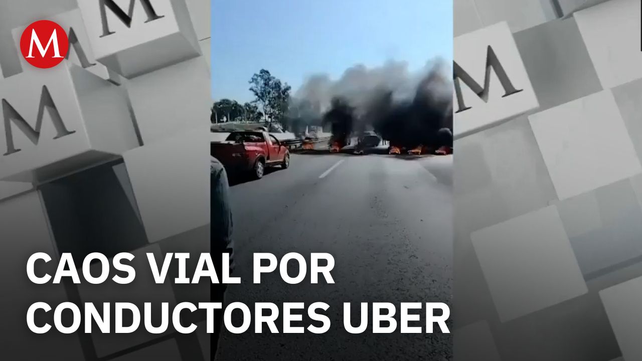 Uber bloquea la autopista México Querétaro por presuntos abusos de autoridades