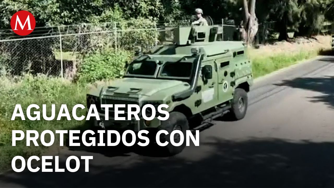 El vehículo Ocelot refuerza la seguridad de limoneros y aguacateros en Uruapan
