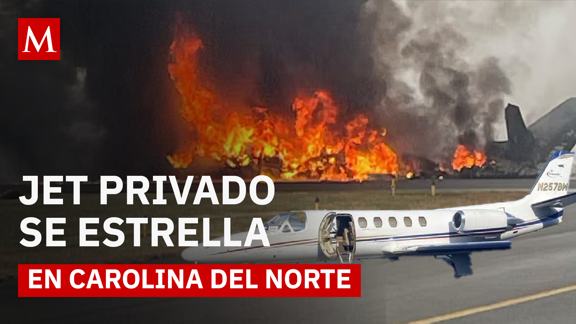Jet privado cae en Carolina del Norte: habría cinco fallecidos