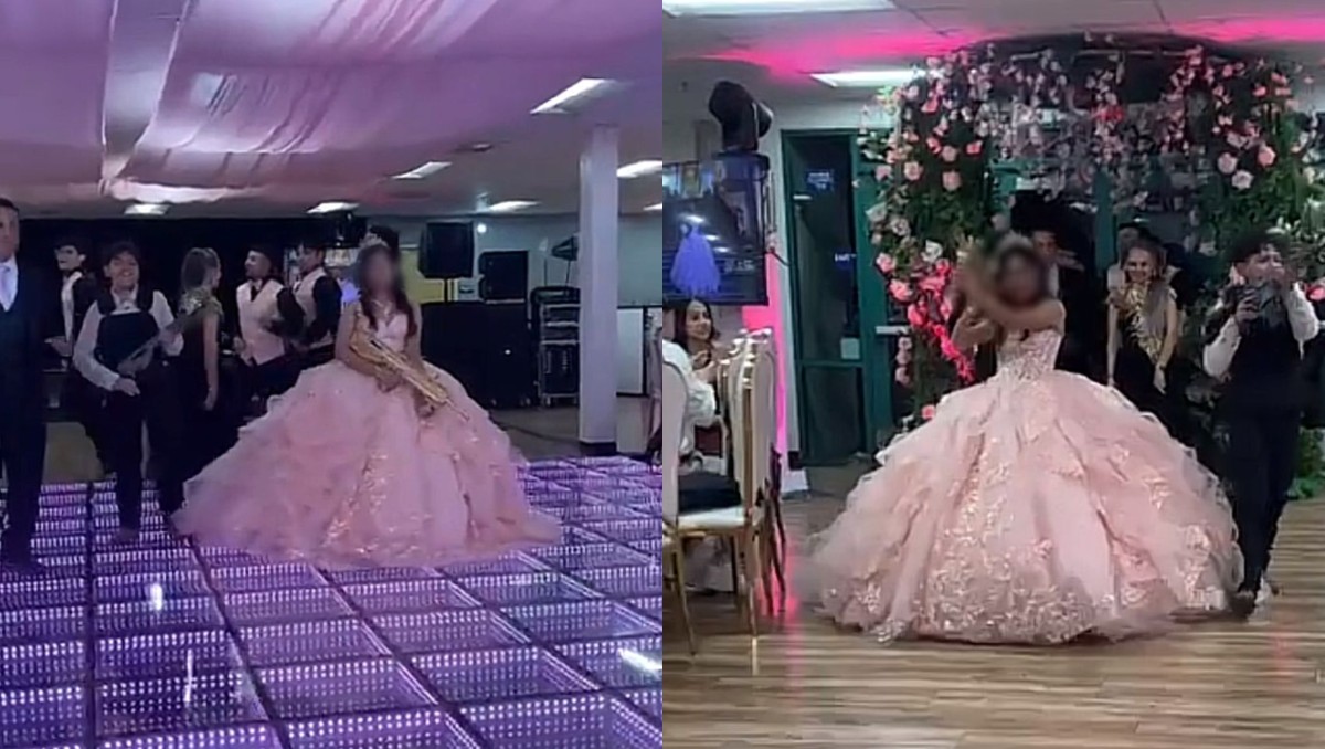 Quinceañera llega a su fiesta simulando disparar arma; VIDEO se vuelve viral
