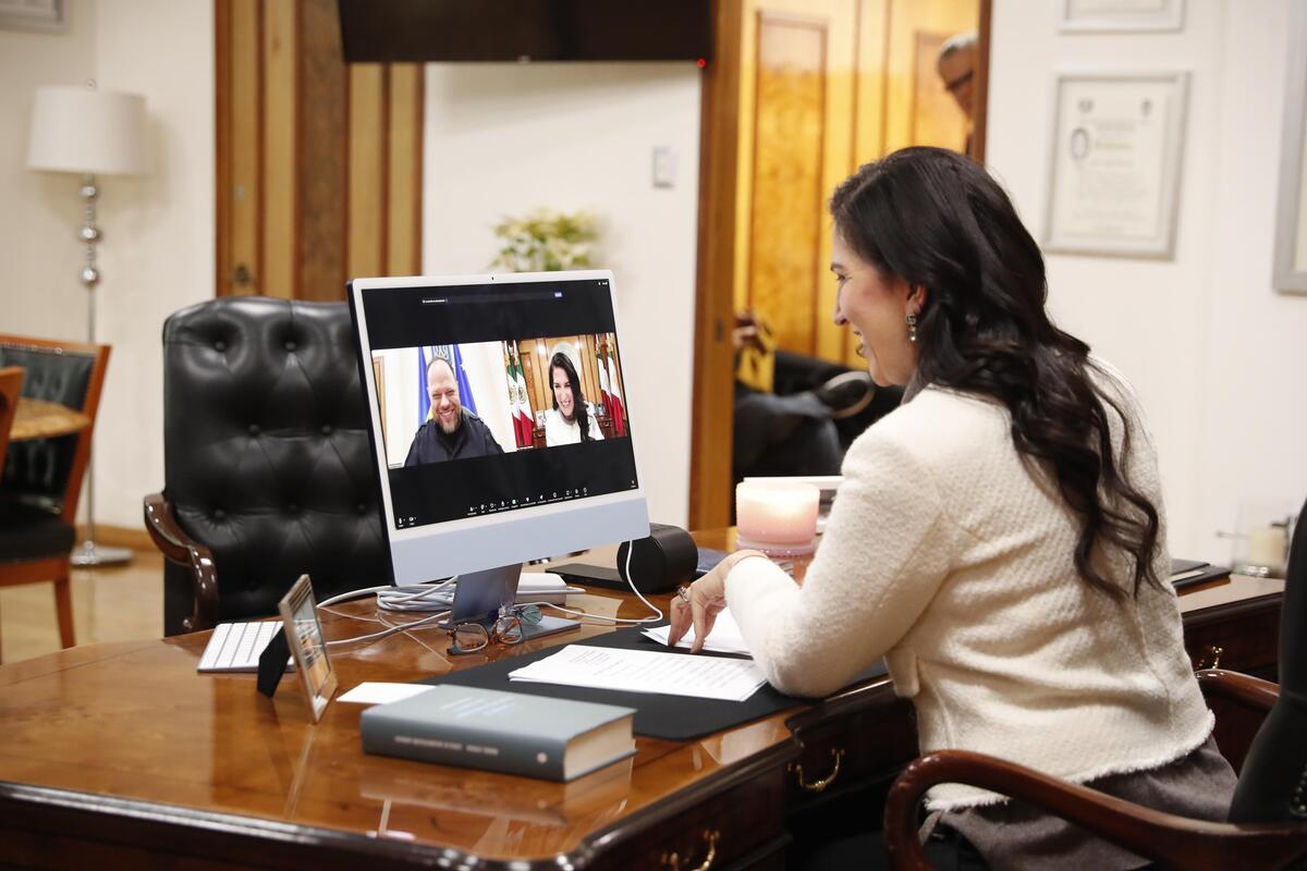 Kenia López sostiene reunión virtual con homólogo de Ucrania; intercambio parlamentario para contribuir a la paz, dicen