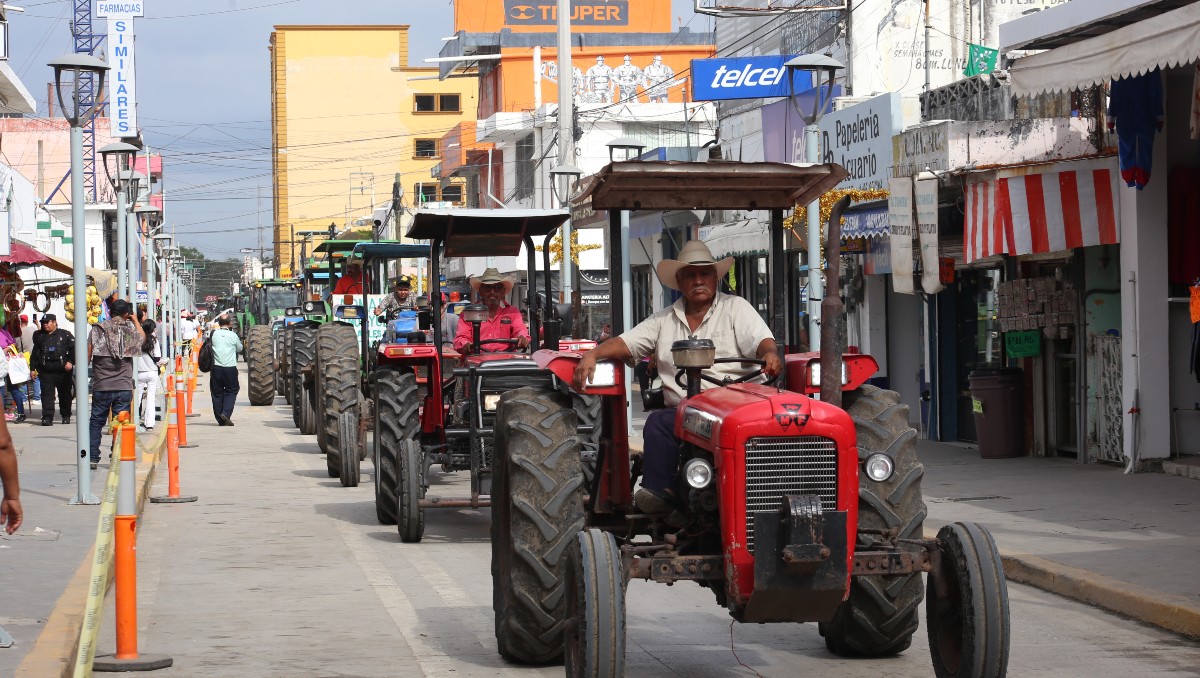 Manifestación de agricultores en Altamira. (Yazmín Sánchez)