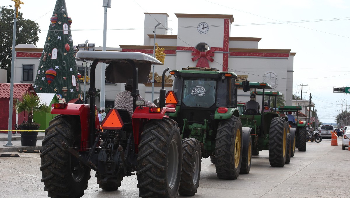 Manifestación de agricultores en Altamira. (Yazmín Sánchez)