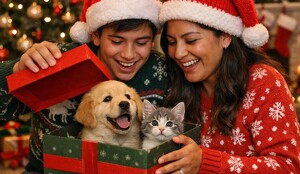 Mascotas en Navidad: por qué regalar perros y gatos sin planeación termina en abandono