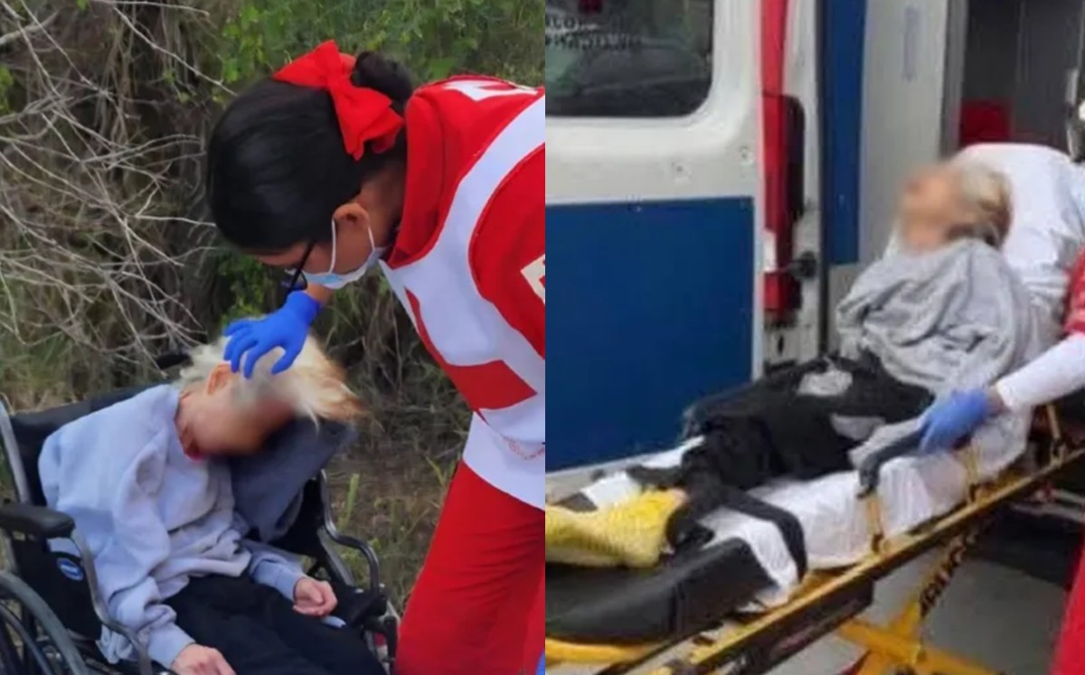 La mujer estaba inconsciente o desmayada, presentaba hipotermia, debilidad, moretones y un estado de salud crítico.