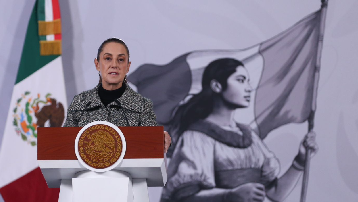 La presidenta Claudia Sheinbaum en su conferencia de prensa mañanera del 18 de diciembre. | Ariana Pérez