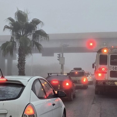 Reportan bancos de neblina en Nuevo Laredo, Tamaulipas