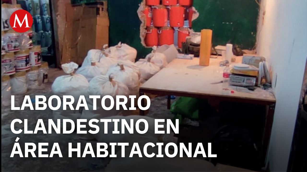 Autoridades aseguran narcolaboratorio de metanfetamina en zona céntrica de Tijuana
