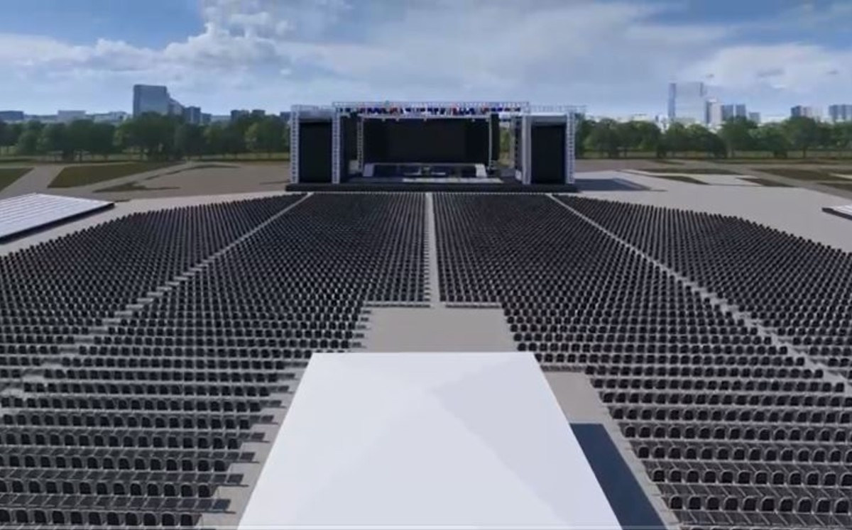 Escala para el nuevo acomodo para el concierto reprogramado de Chayanne