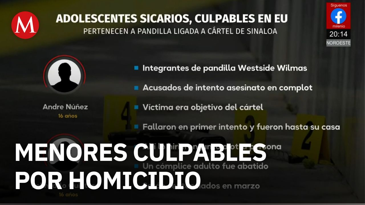 Dos menores en Estados Unidos se declaran culpables por homicidio ligado al Cártel de Sinaloa