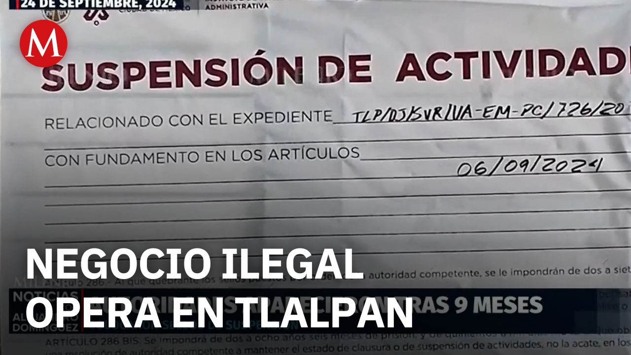 Negocio en Tlalpan opera sin permisos y con sellos de clausura desde hace dos años