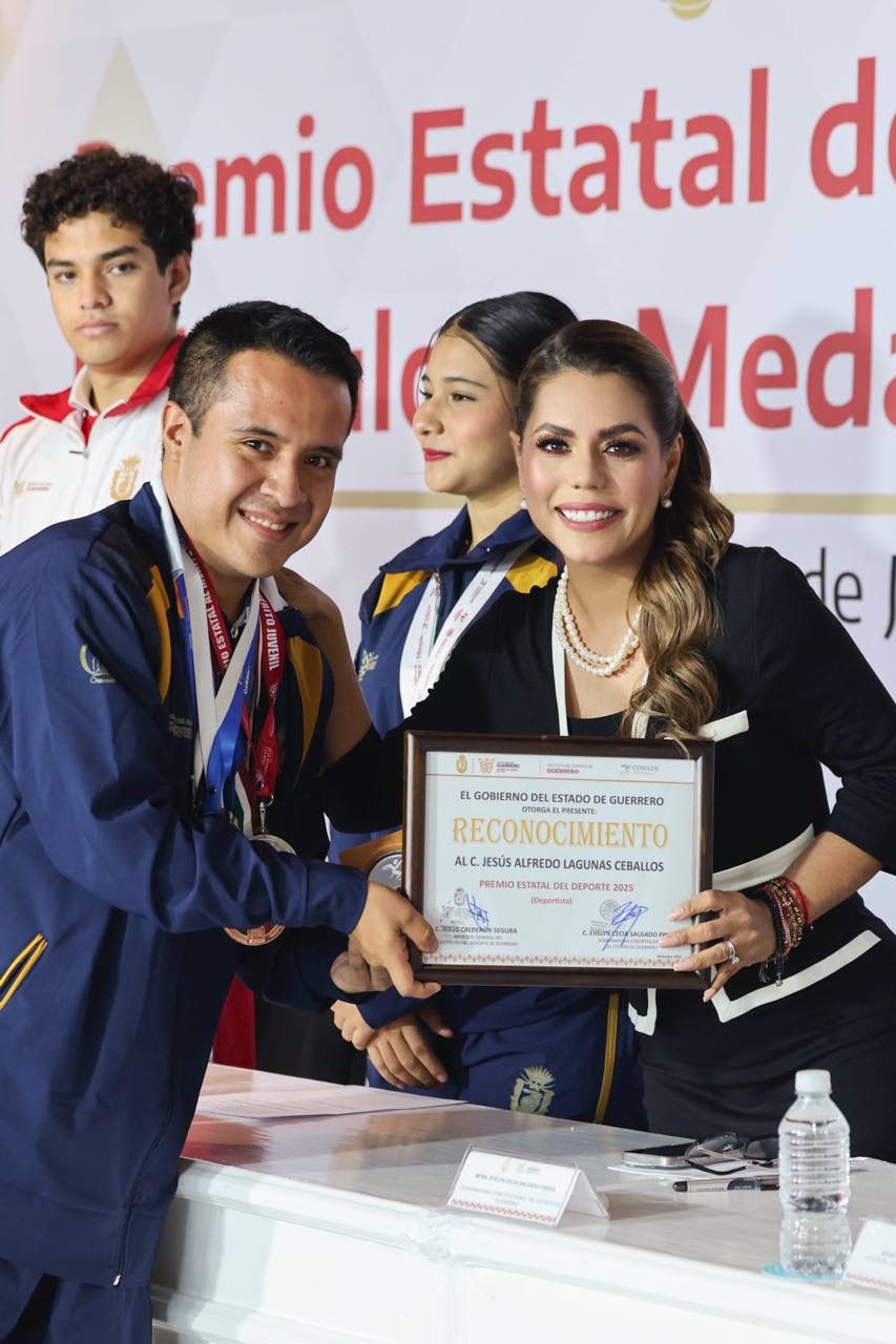 Entrega Evelyn Salgado el Premio Estatal del Deporte 2025 y otorga estímulos a medallistas Conade 2024 y 2025