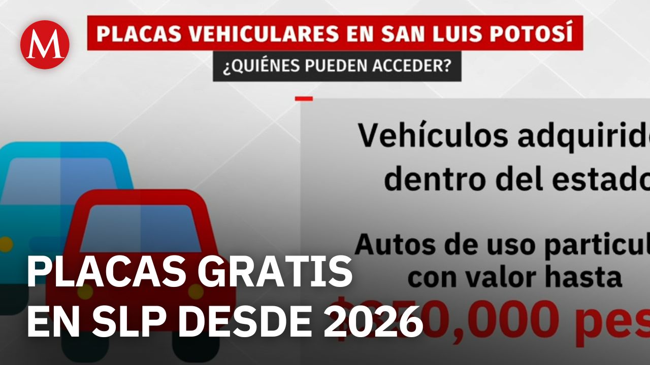San Luis Potosí dará placas gratis en 2026 a conductores que cumplan requisitos
