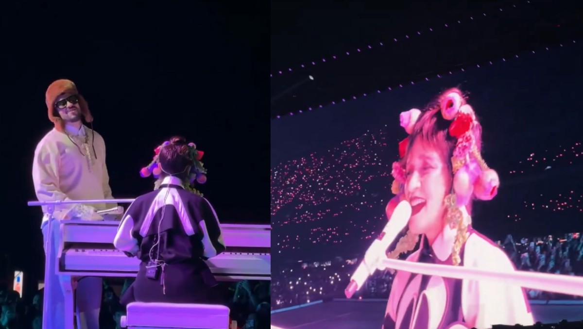 Bad Bunny y Julieta Venegas cantan 'Lento' en Estadio GNP. | FOTO. Redes sociales