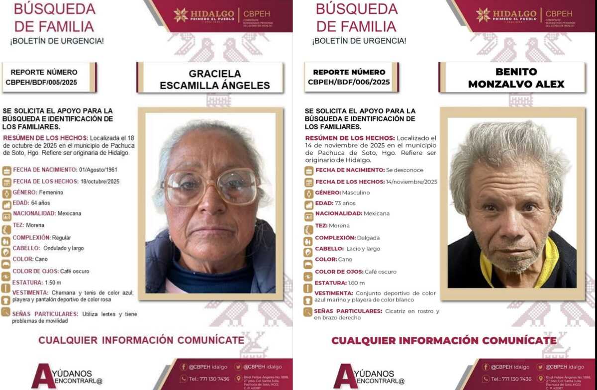 Emiten fichas de búsqueda de familia. (Cortesía)