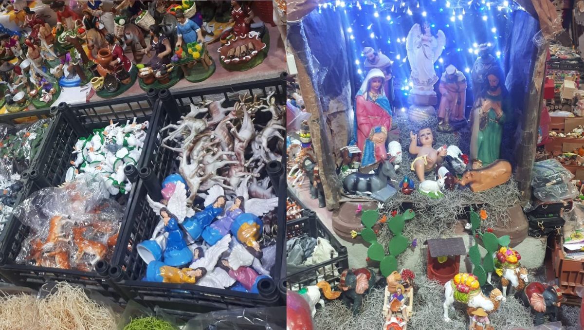 Venden todo tipo de imágenes sacras y artesanías hechas por manos sampetrinas. | Especial