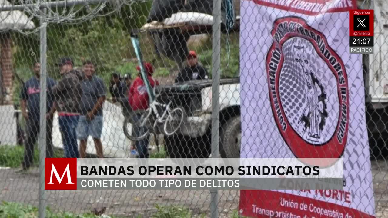 Bandas criminales operan como sindicatos para extorsión y otros delitos