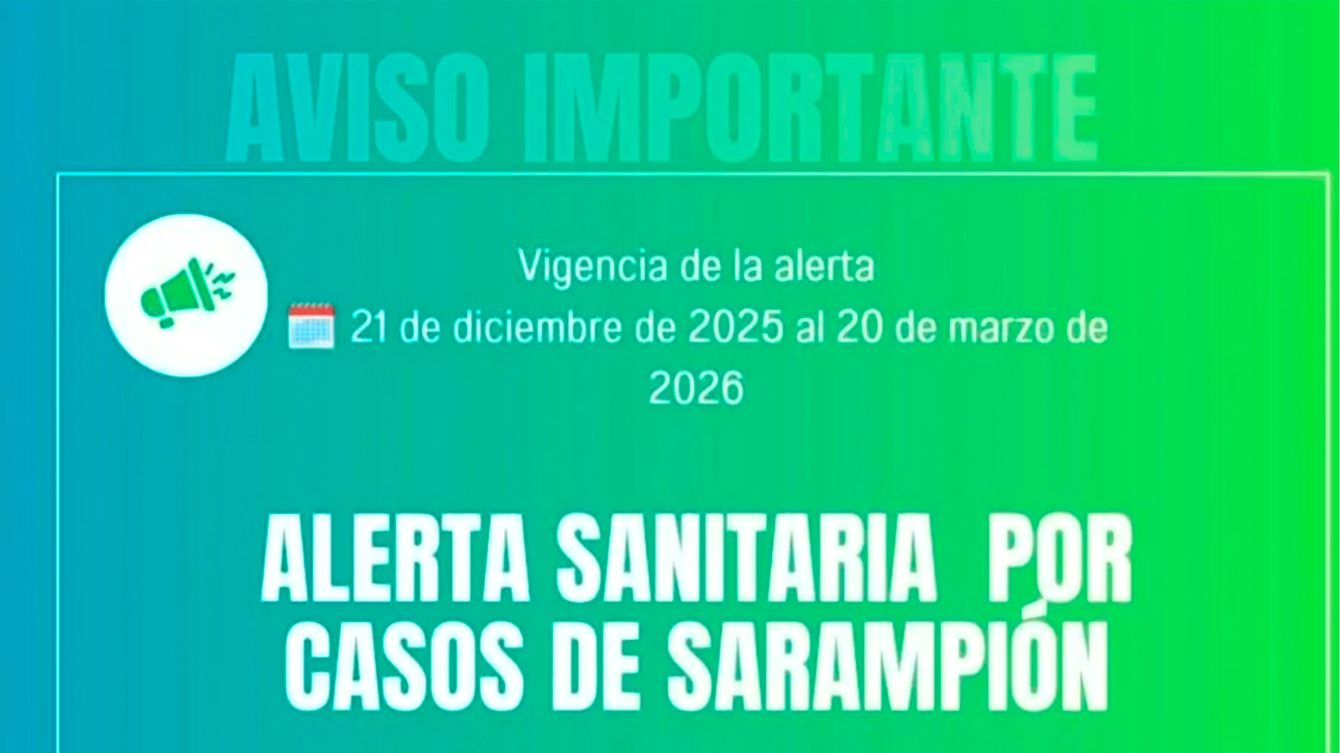 Cacahoatán emite alerta por sarampión y cancela eventos masivos