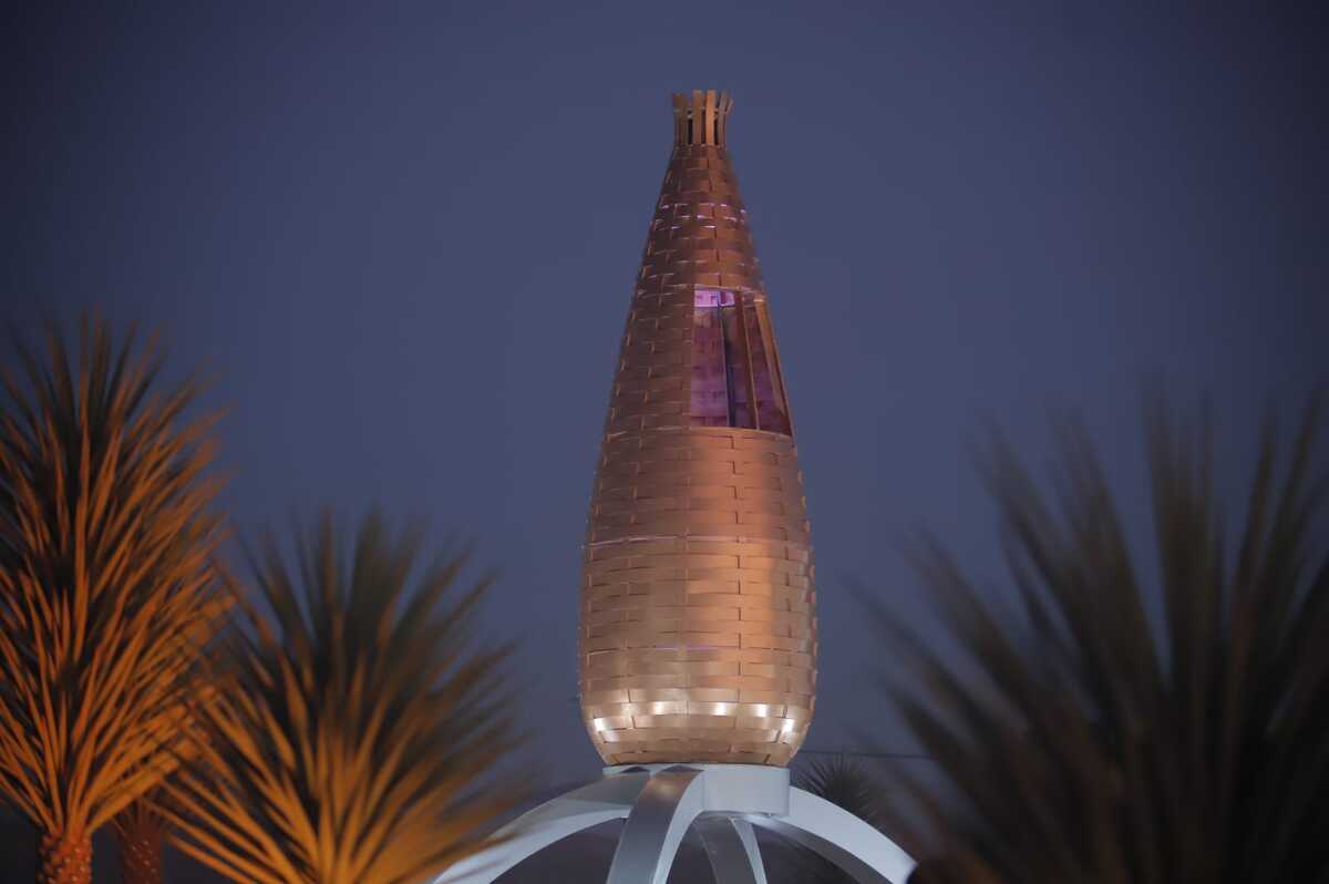 Escultura monumental 'La Nasa Lagunera'. | Manuel Guadarrama