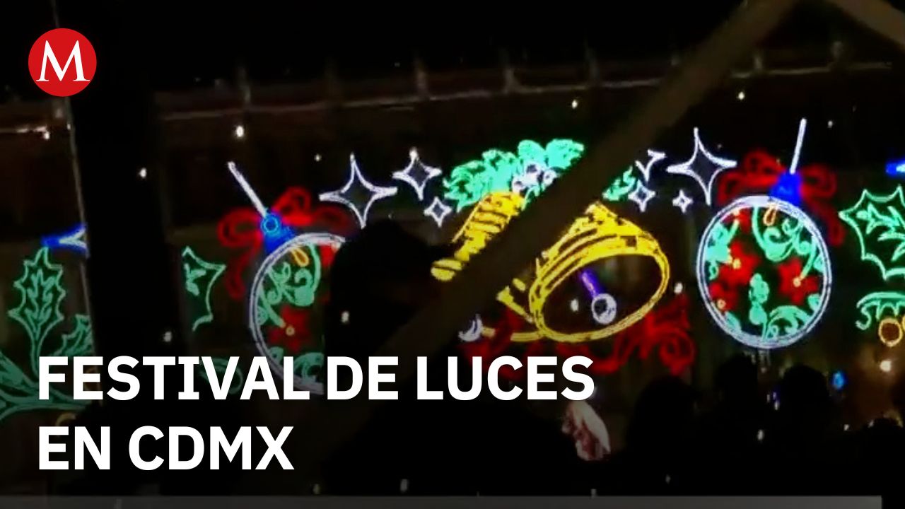 Inauguran Festival Luces de Invierno en el Zócalo de la Ciudad de México
