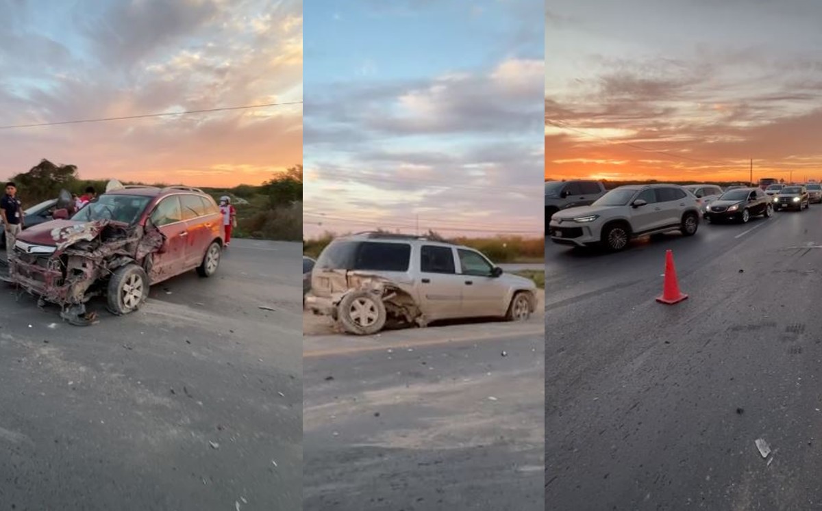 Accidente vial en carretera Reynosa-Río Bravo