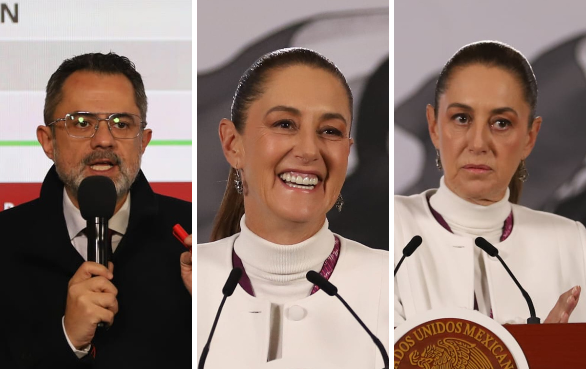 La Presidenta en su conferencia mañanera desde Palacio Nacional el 22 de diciembre. | Javier Ríos