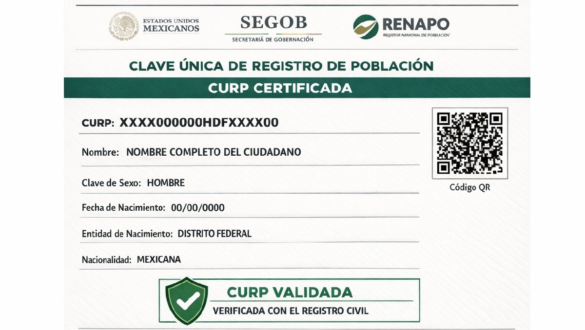Así puedes  descargar tu CURP y verificar que tenga esta característica | IA Discover MILENIO
