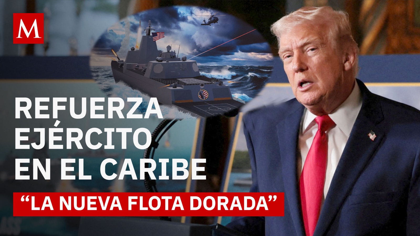 Trump presenta los buques de guerra más poderosos de EU y lanza advertencia a Maduro