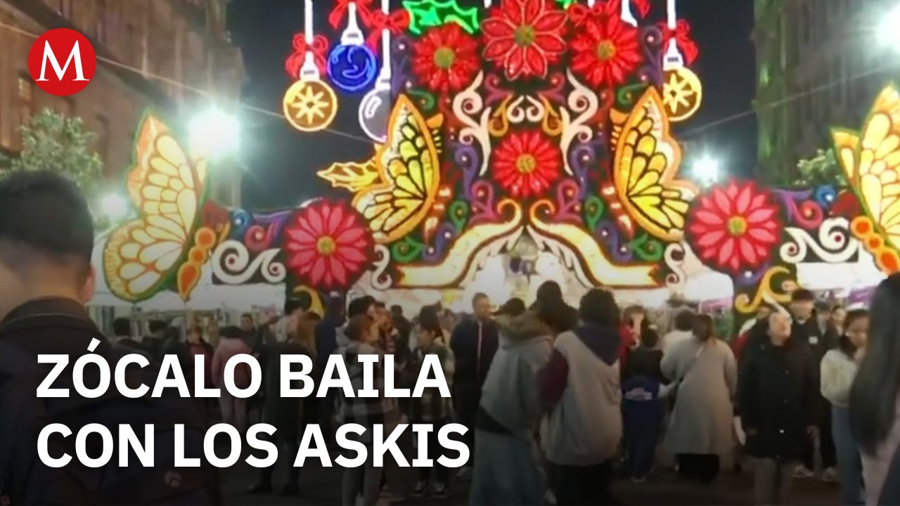 Los Askis se presentan en el Festival de Luces de Invierno en el Zócalo de CdMx