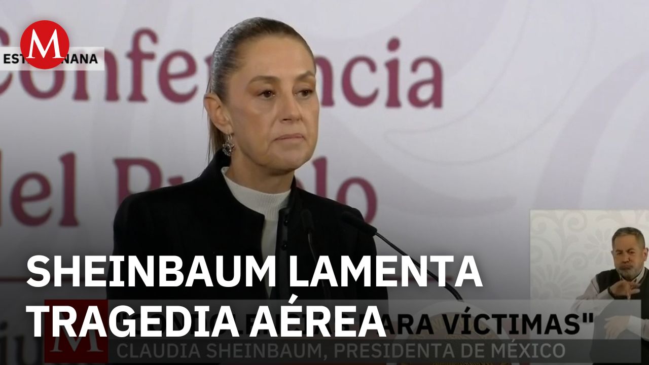 Claudia Sheinbaum lamenta caída de avión de la Semar en Texas