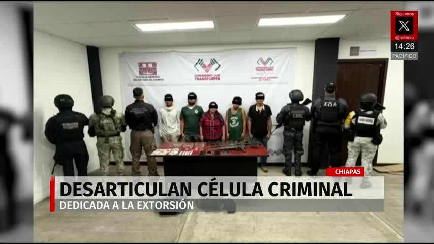 Desarticulan redes de extorsión que operaban en zona norte y región metropolitana en Chiapas