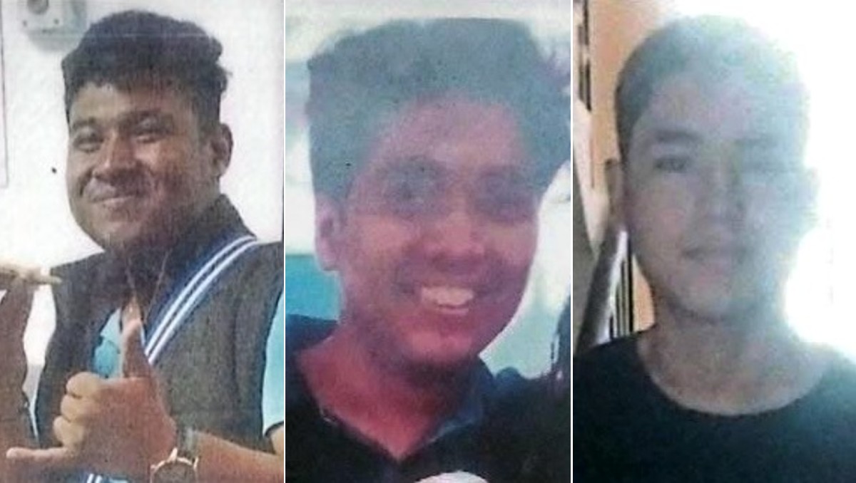 Los alumnos Irving Antonio Cebrero , Raymundo Ramos y Víctor Jahutzel Mendoza desaparecieron en Acapulco. | Especial