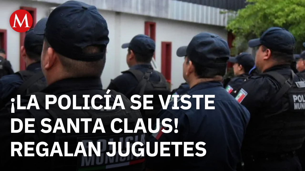 ¡El espíritu navideño en Monterrey sigue! Policías entregan juguetes a niños