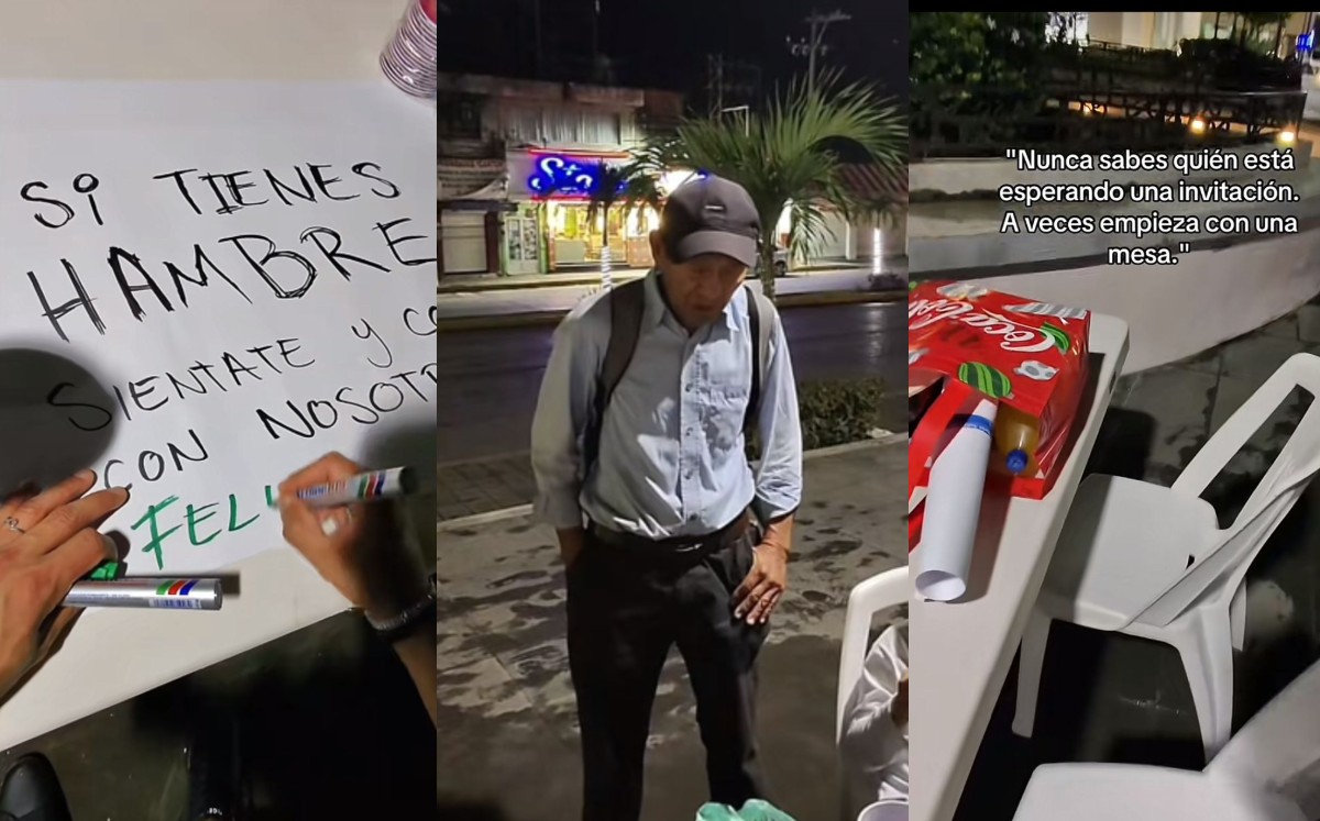 Joven ofrece cena y compañía en las calles durante Nochebuena | Especial