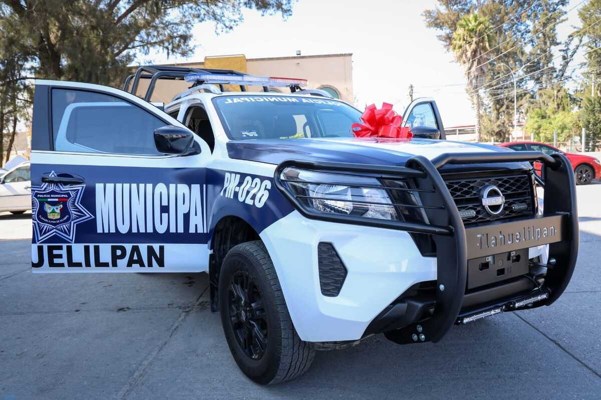 Entrega de patrullas nuevas en Tlahuelilpan. (Francisco Villeda)