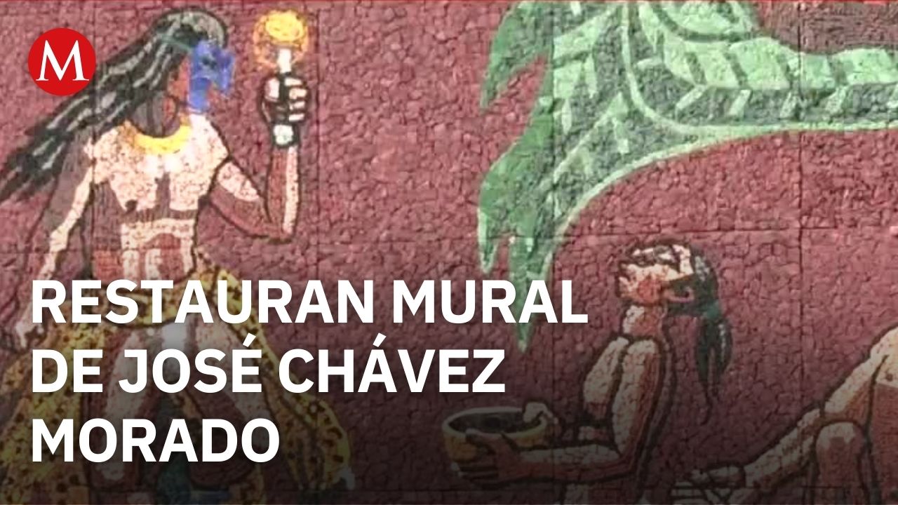 Restauran el mural "La medicina prehispánica" del artista José Chávez Morado