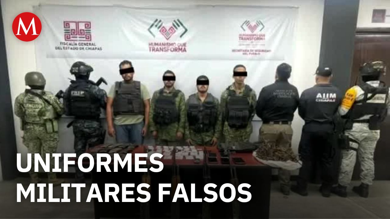 Detienen a tres mexicanos y un venezolano con armas y droga durante patrullaje en Chiapas