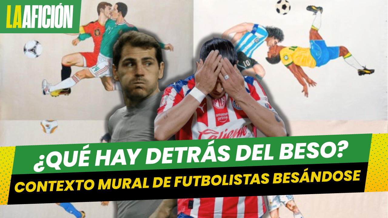 La historia detrás del polémico mural de 'Chicharito' Hernández besando a Iker Casillas