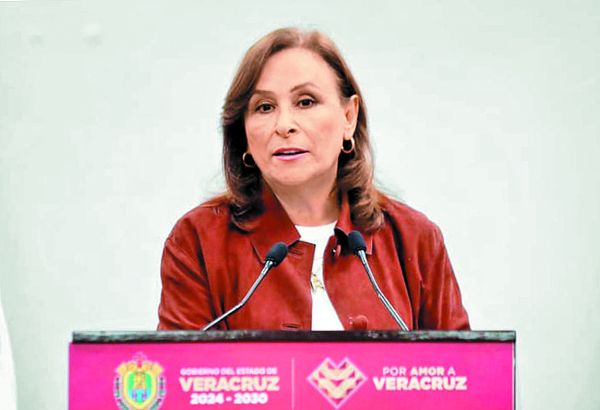 La mandataria estatal en conferencia de prensa. ESPECIAL