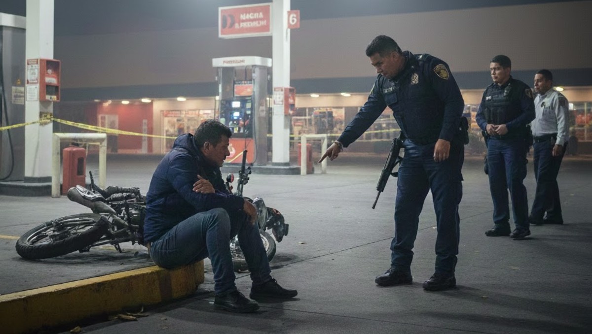 Un repartidor fue herido de bala por un guardia de seguridad. Imagen creada con IA.