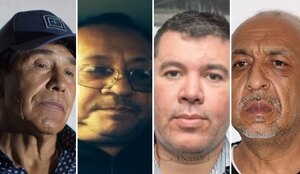 Rafael Caro Quintero, Antonio Oseguera Cervantes, Abigael González Valencia y Servando Gómez