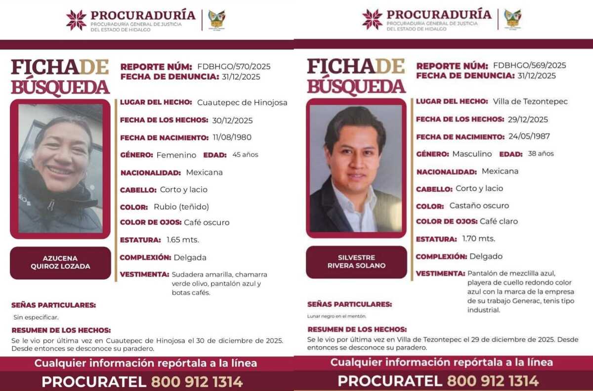 Se iniciaron dos fichas de búsqueda el 31 de diciembre. (Cortesía)