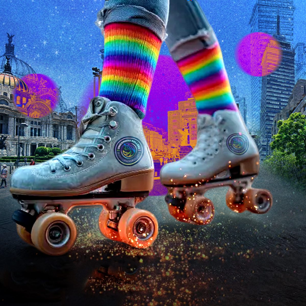 Los patinadores se adueñan de la ciudad por las noches