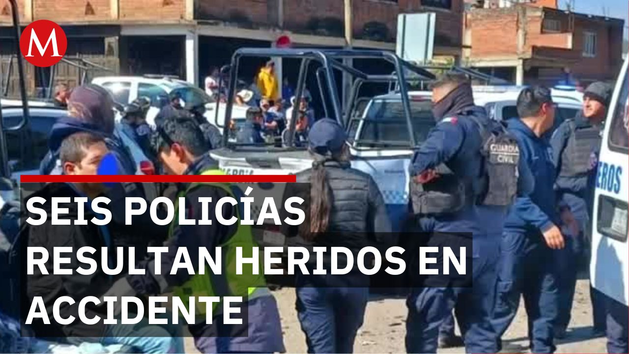 En Michoacán, un accidente vial deja un saldo de diez heridos; seis de los heridos son policías