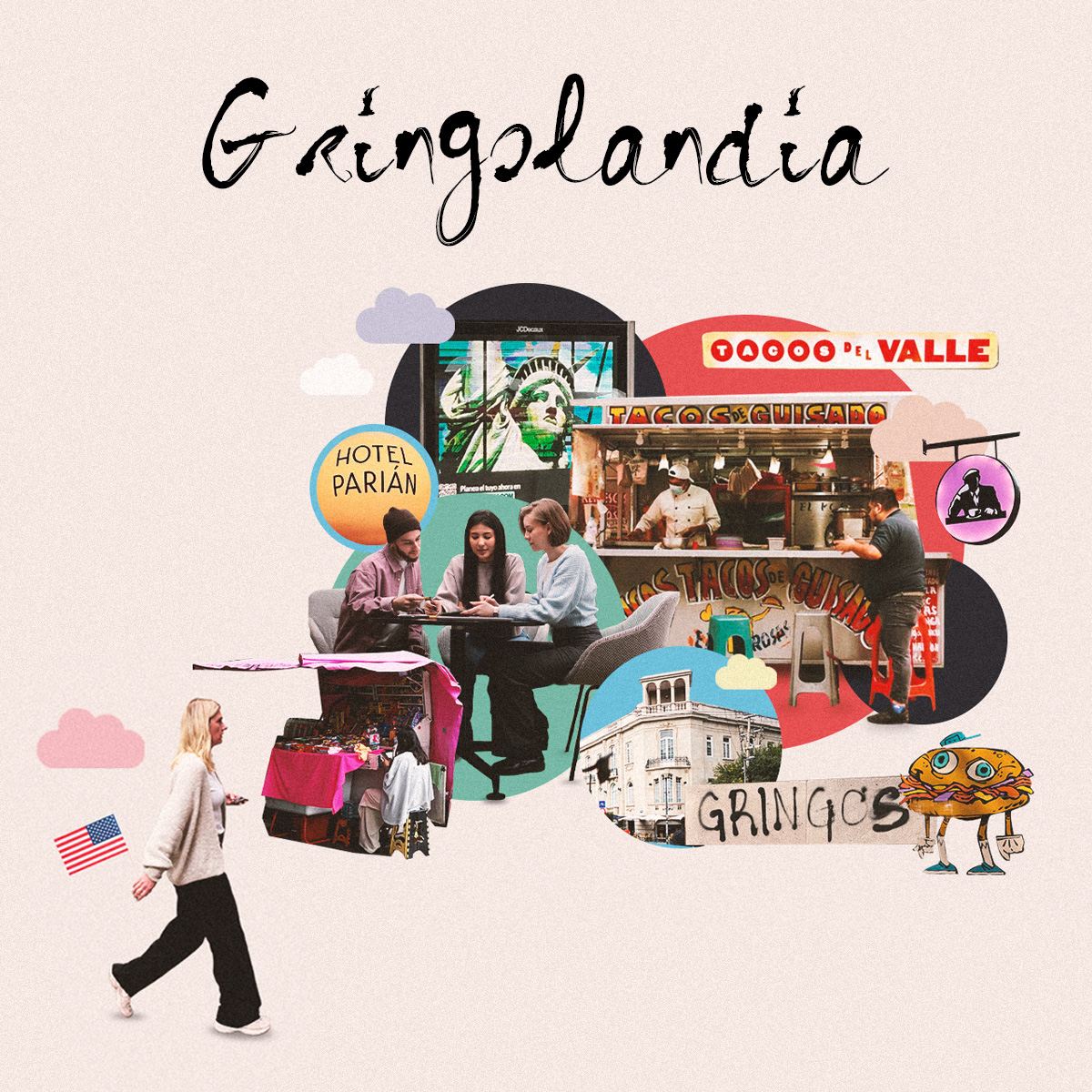 Nómadas digitales estadounidenses toman lattes y comen tacos especiales mientras desdibujan el valor cultural del corredor Roma-Doctores.